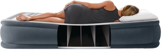 Intex Queen Comfort-Plush Luftbett mit eingebauter Pumpe - 203x152x46 cm