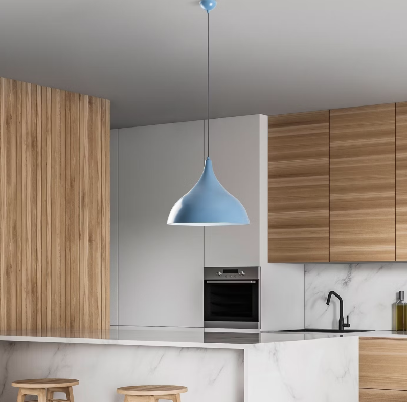 Opviq Bitlisim Pendelleuchte Hellblau | Ø41 x H35 cm | Höhenverstellbar