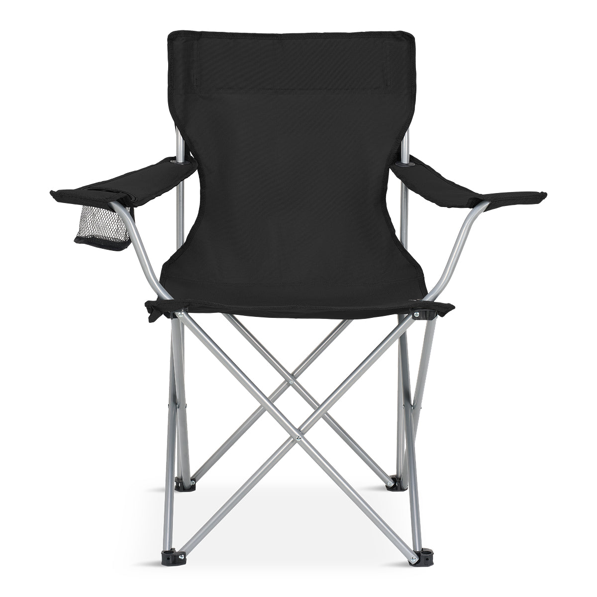 Trvlmore Campingstuhl Basic - Schwarz - 88 x 50 x 83 cm - klappbar - 120 kg Belastbarkeit
