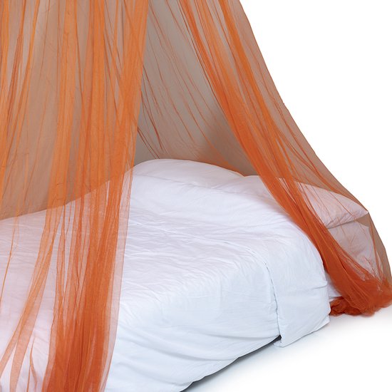 Deconet Moskitonetz - Marrakech- Oberer Ring 65cm x 1250cm Umfang- ORANGE 1-2pers