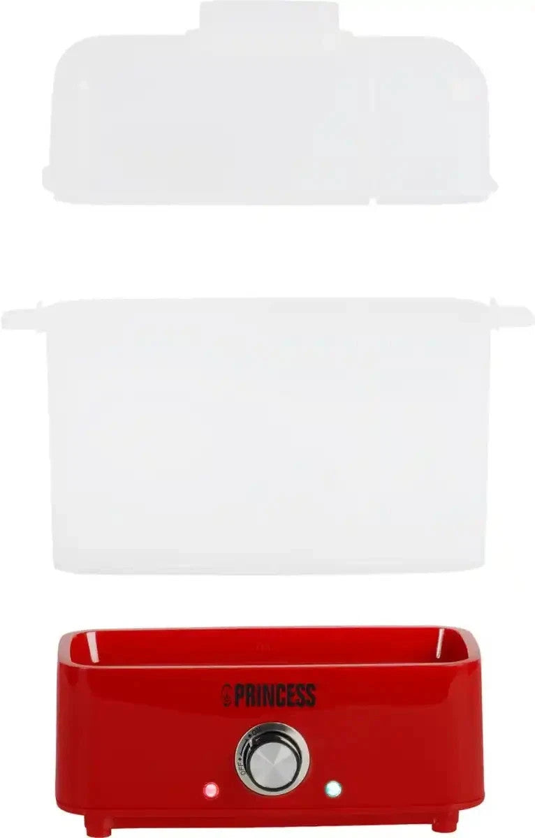 Princess Hot-Dog-Maker & Eierkocher 2-in-1 – Für 6 Hot Dogs und 8 Eier mit Brötchenwärmer