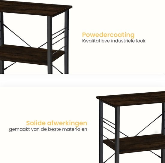 Goliving Küchenwagen - Küchenschrank - Küchenregal - Servierwagen - Küchenorganisator - Modern - 60 x 40 x 89 cm - Schwarz
