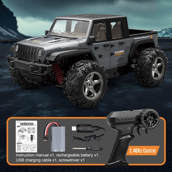Fuegobird RC-Auto – RC-Fahrzeug – Hochgeschwindigkeits-Spielzeugauto – Hochgeschwindigkeits-Geländewagen – grau