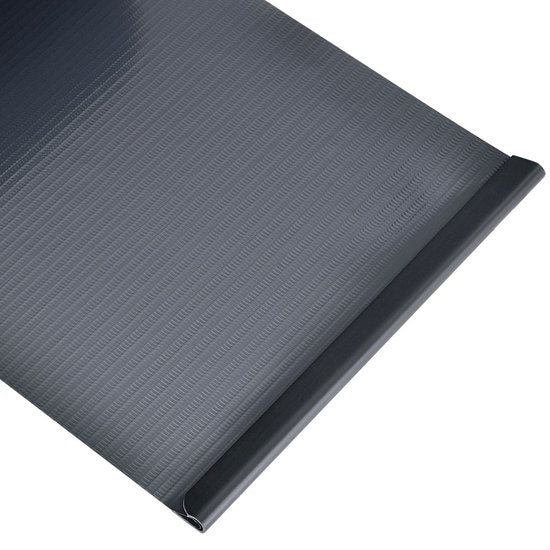 PVC-Sichtschutzstreifen - 3 Stück - 35 Meter - Anthrazit - inkl. Befestigungsclips