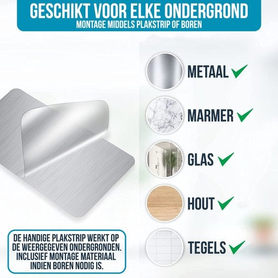 Avalo Eck-Duschablage - 2 Stück - Kein Bohren oder Schrauben - Befestigung durch Klebestreifen