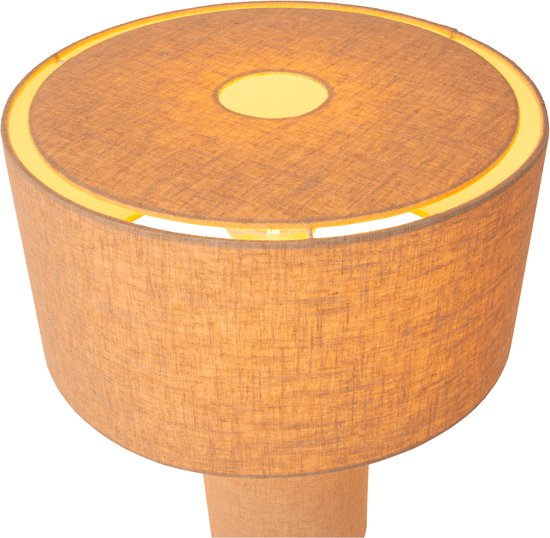 Lucide LEEROY – Tischlampe – 1xE27 – Taupe – Japandi