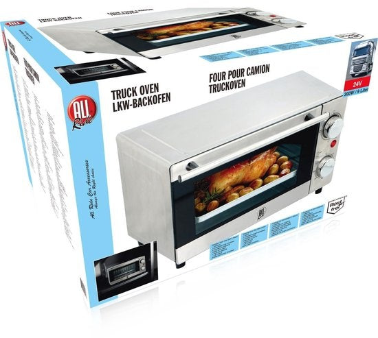 All Ride Mini-Backofen - 24 Volt - Camping- und LKW-Backofen - 300W - 9L - Edelstahl