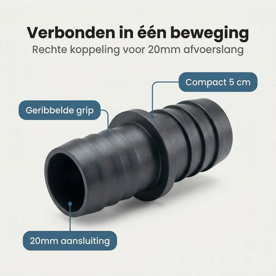 Cheqo® Abflussverbinder – Abflussverbinder – Abflusskupplung – Abflussanschluss – Abflussverbindung – Abflussverbindungsstück – Abflussmuffe – Abflussreduzierstück – Abfluss-Geradkupplung