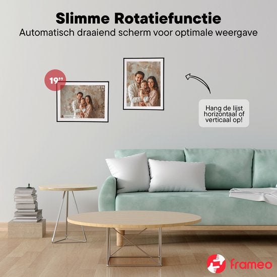Denver Digitaler Fotorahmen 19 Zoll - HD - Frameo App - Fotorahmen - WiFi - 32GB - IPS-Touchscreen - PFF1970