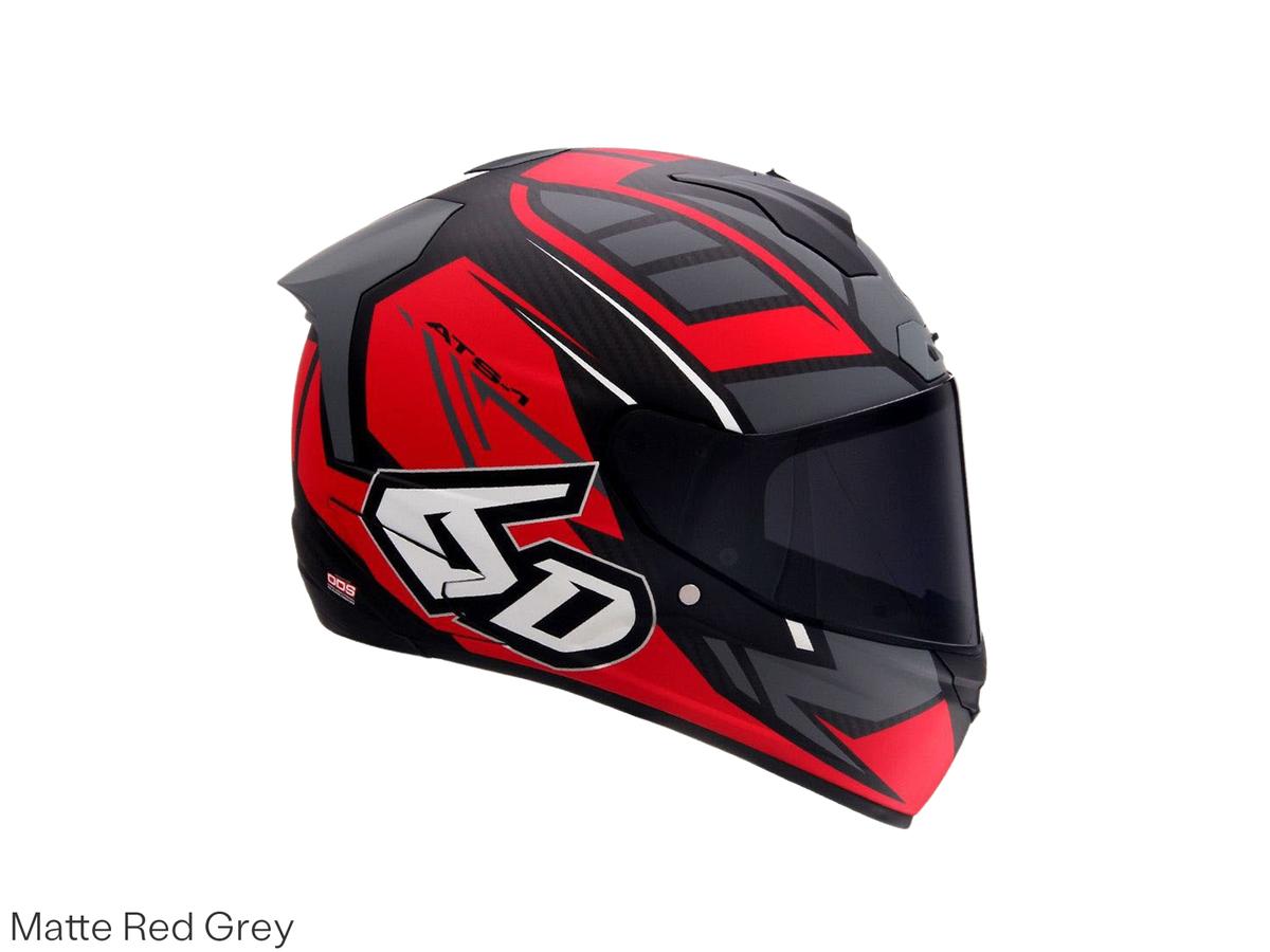 6D Helmet ATS-1R Rogue Motorradhelm – Mattrot-Grau – Größe S
