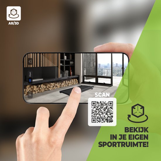 Virtufit - Walkingpad 100 - Laufband - Walkingpad - Integriertes Display - 12 Programme - Max. 8 km/h - Inklusive Fernbedienung - Einfache Aufbewahrung