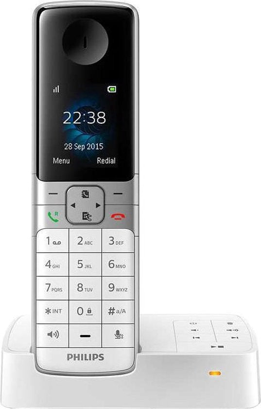 Philips - D6351W - Kabelloses Telefon mit Anrufbeantworter - Telefonbuch mit bis zu 100 Namen - Rufnummernerkennung - Weiß