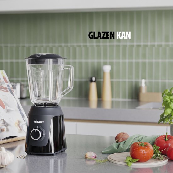 Tristar Mixer 350 W – BL-4482 – 1 l – Smoothie-Mixer und Eiszerkleinerer – Schwarz