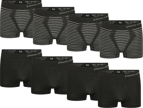 Pierre Cardin - Herren-Unterhosen 8er-Pack nahtlose Boxershorts - Schwarz - Größe M