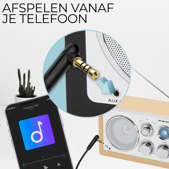 Denver Tragbares FM-Radio - Retro - Batterie- oder Netzbetrieb - Küchenradio - AM - FM - TR63 - Holz