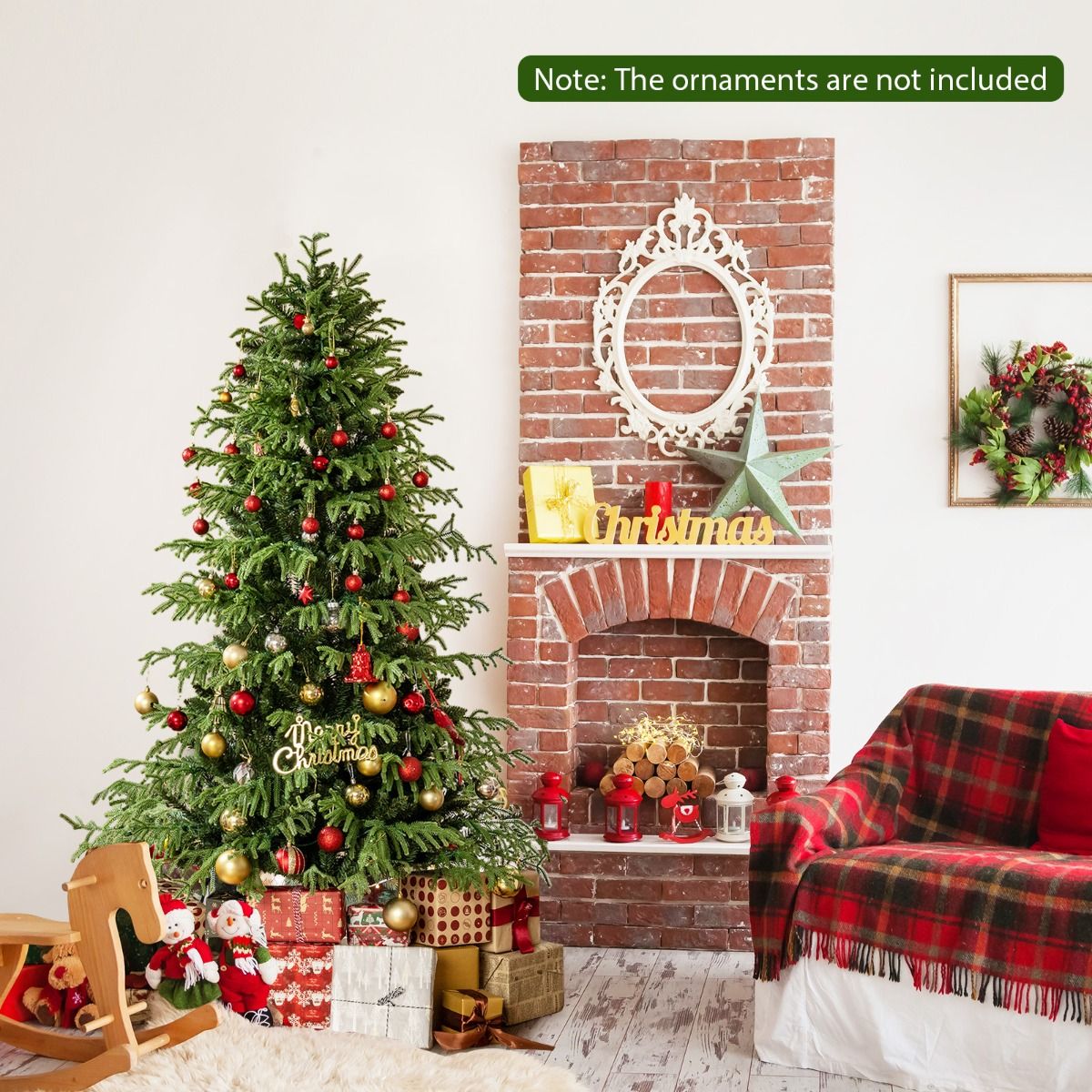 Coast Kunstweihnachtsbaum mit Beleuchtung – 180 cm – warmweiße LED-Lichter – grün