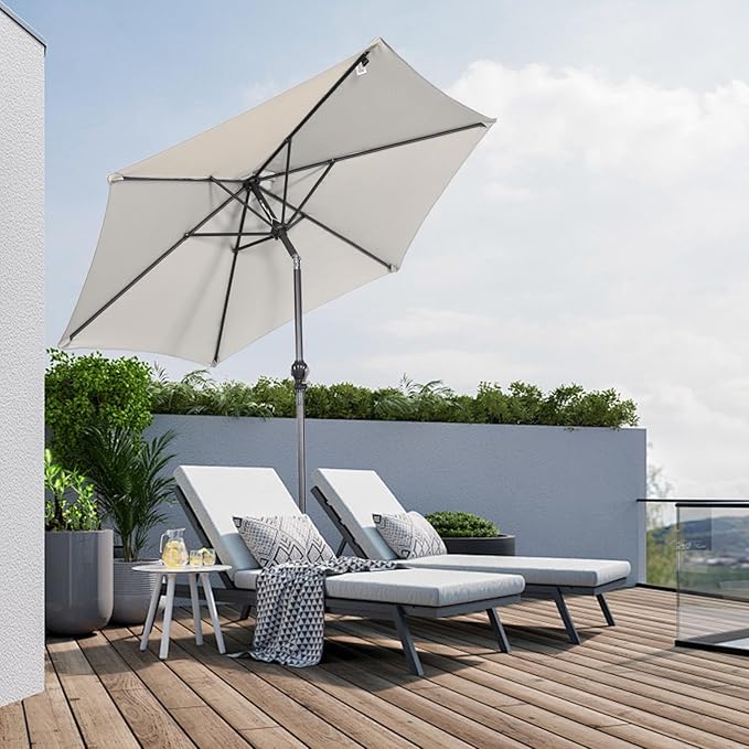 Angel Living Sonnenschirm - Ø250 cm - kippbar - Creme