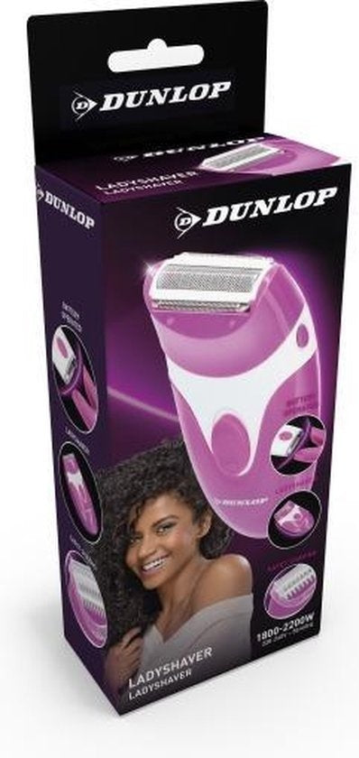 Dunlop Ladyshave - Rasierer für Frauen - Abgerundeter Rasierer - Batteriebetrieben (2xAAA exkl.)