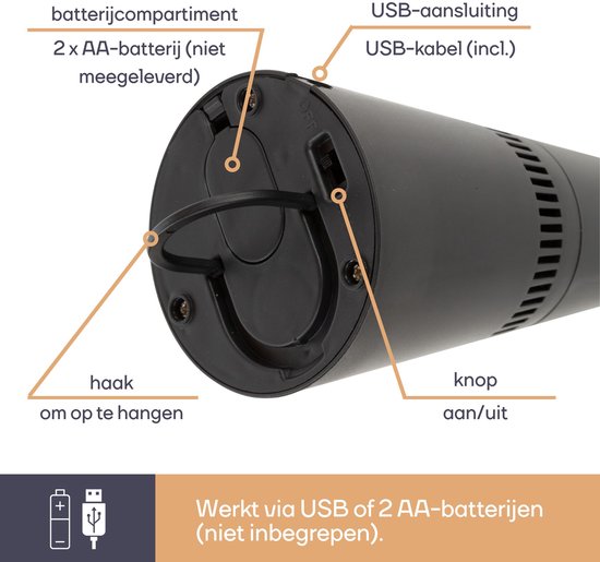 Perel Fliegenschutz, elektrisch, reflektierende Lamellen, 35 m², schwarz