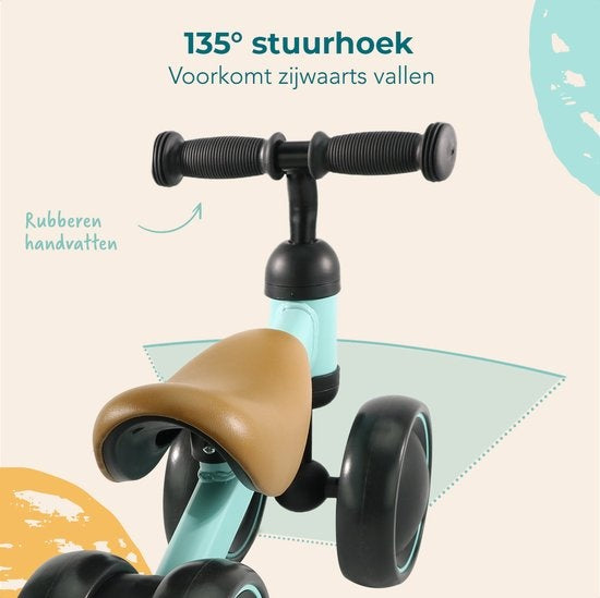 LifeGoods TurboToddler Balance Bike - Spielzeug ab 1 Jahr - Kinder Roller - Mintgrün