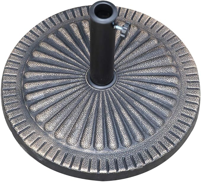 Angel Living Sonnenschirmständer – 14 kg – Ø 49 cm – Bronze – Polyresin/Stahl