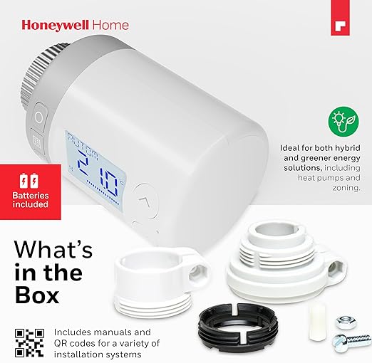 Honeywell Rondostat - 2er Set - Thermostat - ECO-Modus - Weiß