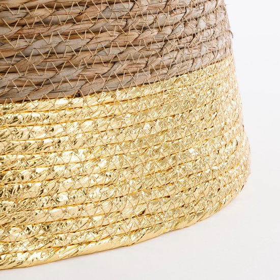 House of Seasons Weihnachtsbaumschürze - H26 x Ø58 cm - Seegras - Gold