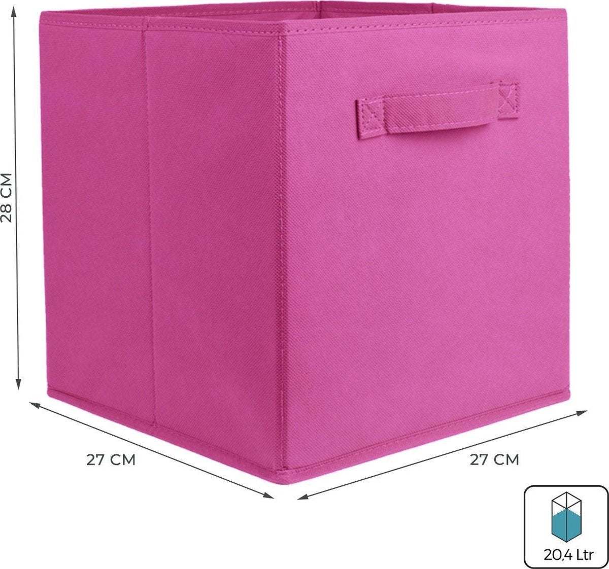 LifeGoods Kleiderschrank-Organisatoren - 6 Stück - 20L - Textil - Rosa