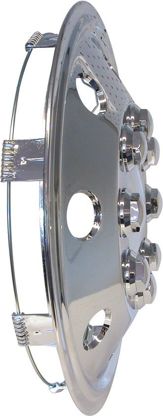 Carpoint Radkappen-Set Chrom – Kugelförmig 16" – Komplettset – 4 Radkappen – Stabiler Befestigungsring – Aus schlagfestem ABS-Kunststoff