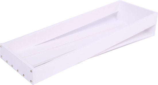 LP-Schallplatten Holzkiste zur Aufbewahrung von 7-Zoll-Singles - 75 bis 100 Stück - weiß