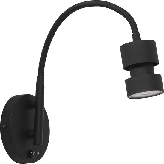 Wandleuchte Natasja LED 3094ZW Schwarz – dreh- und neigbar, inklusive GU10-Leuchtmittel, aus Kunststoff und Metall – Steinhauer
