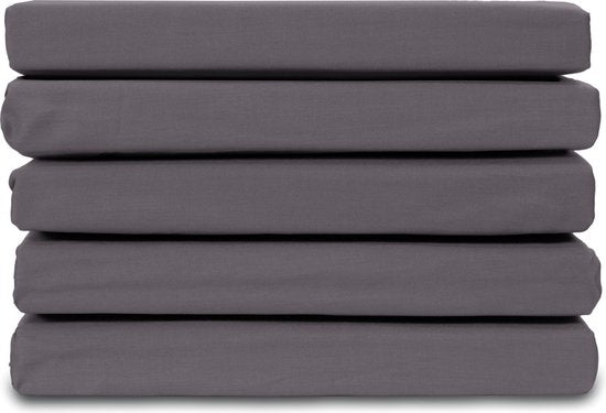 Ten Cate Spannbetttuch – Spannbetttuch 180 x 200 – Spannbetttücher – Baumwoll-Spannbetttuch 180 x 200 - Geeignet für Boxspringbetten und Matratzen - Eckhöhe 25 cm - Rundum-Gummizug - Anthrazit