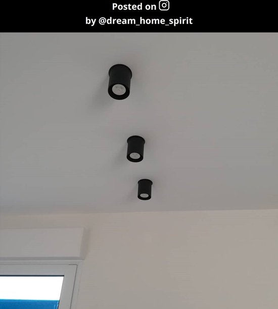 Lucide AVEN – Deckenstrahler (Deckenleuchte) für das Badezimmer – Ø 9 cm – 1xGU10 – IP65 – Schwarz