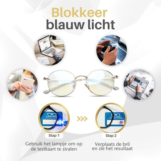 LC Eyewear Computerbrille - Blaulichtbrille - Displaybrille - Metall - Unisex - Gold