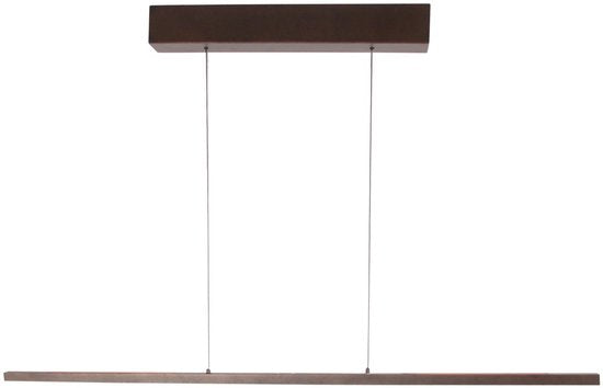 Hängeleuchte Bande 3994CA, Farbe Kakao, LED-Hängeleuchte mit Höhenverstellung, Metall und Elektronik, Steinhauer, 114 cm breit