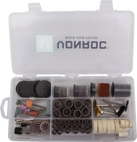 VONROC Rotierendes Multiwerkzeug - Zubehörsatz - 192 Teile - Universal - für rotierende Multiwerkzeuge