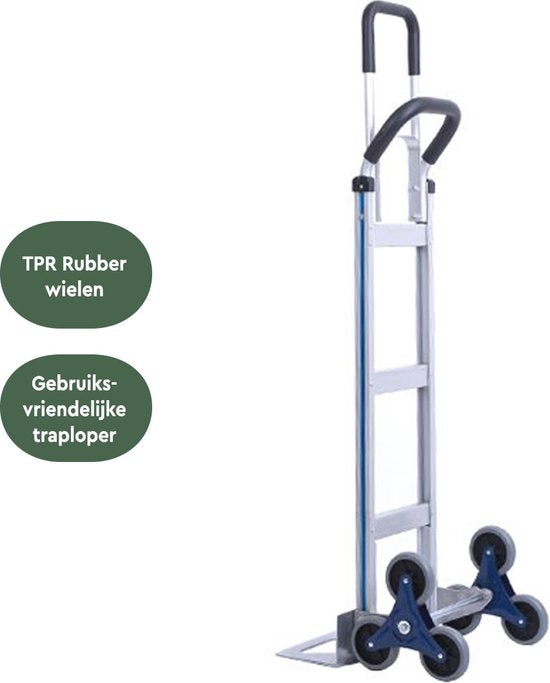 BRASQ Faltbarer Aluminium-Trolley - Kapazität 150 KG - Treppen-Trolley - Transportwagen - Trolley