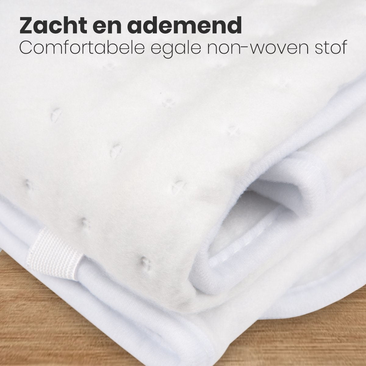 Auronic Elektrische Heizdecke - 1 Person - 150x80cm - mit Eckgummis - Weiß