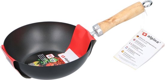 alpina Wokpfanne - PFOA-frei - Ø 20 CM - Antihaft - Keramik/ Halogen/ Gas/ Elektro