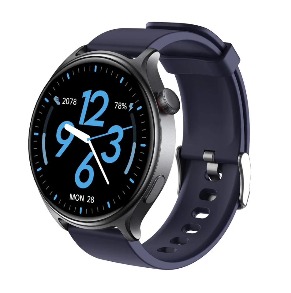 Vlectro Smartwatch R01.0 Runde Bluetooth Smartwatch - 1,46 Zoll - HD - Blau