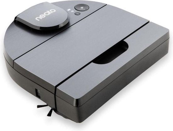 Neato® D10 Intelligenter Staubsaugerroboter - Echter HEPA-Filter und Laser Mapping Navigation - Steuerung über App - 300 Minuten Laufzeit mit automatischer Aufladung und Wiederaufnahme - Silbergrau
