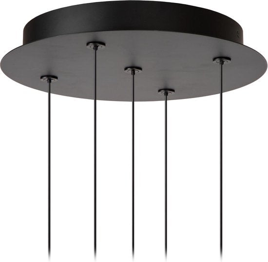 Lucide KLIGANDE – Hängeleuchte – Ø 30 cm – dimmbare LED – 5 × 8 W, 2700 K – Schwarz