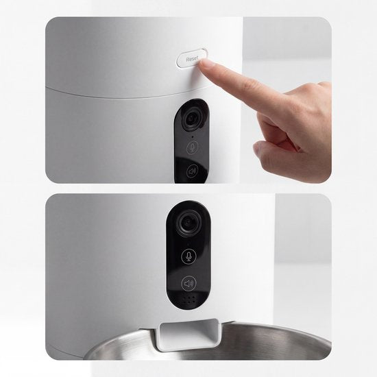 Princess Automatischer Fressnapf – HD-Kamera & Smart – 6 Liter – Katze & Hund – App-Steuerung – Geplante Fütterung – Edelstahlschüssel – Pufferbatterie – Futterautomat – Futterspender – 610065