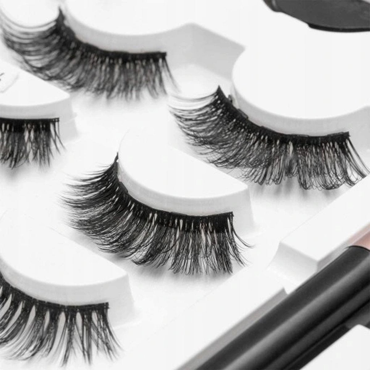 Magnetische Wimpern - Eyeliner & Pinzette - Wimpern Extension - 3 Paar Nepwimpers - Lashes Set - Rheme