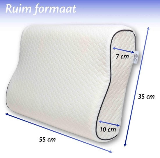 EL Life Orthopädisches Kissen gegen Nackenschmerzen - Ergonomisches Memory Foam Kissen - 55 x 35 cm