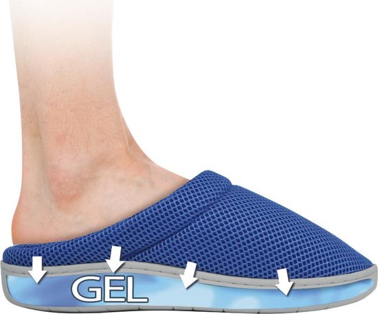 Happy Shoes Gel Pantoffeln Blau Größe 37/38 - Gel-Sohlen - Pantoffeln