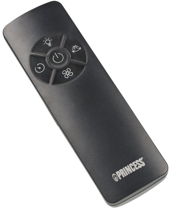 Princess blattloser Turmventilator – 70 W – mit Fernbedienung – Blattloser Ventilator – LED-Anzeige – 4 Geschwindigkeitsstufen – Schwenkbar – 351590