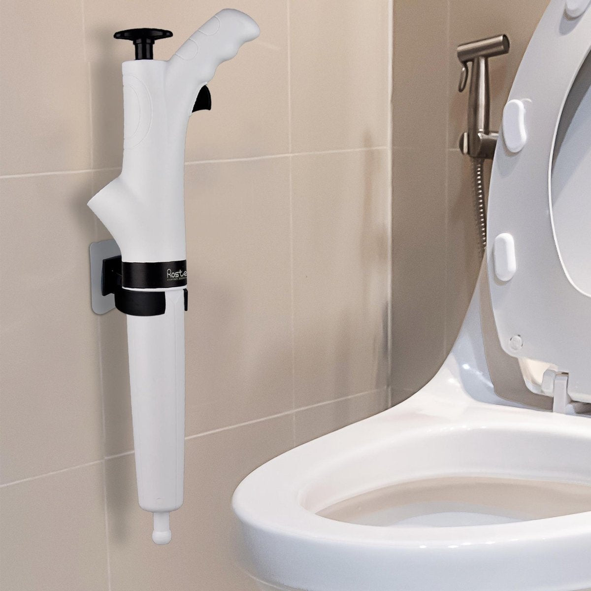 Rostem Abfluss-Entblocker – Toiletten-Entblocker – Hochdruck-Entblocker – Waschbecken-Entblocker – Weiß