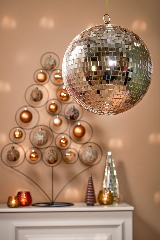Mica Decorations Weihnachts-Discokugel – Ø 50 cm – Champagner