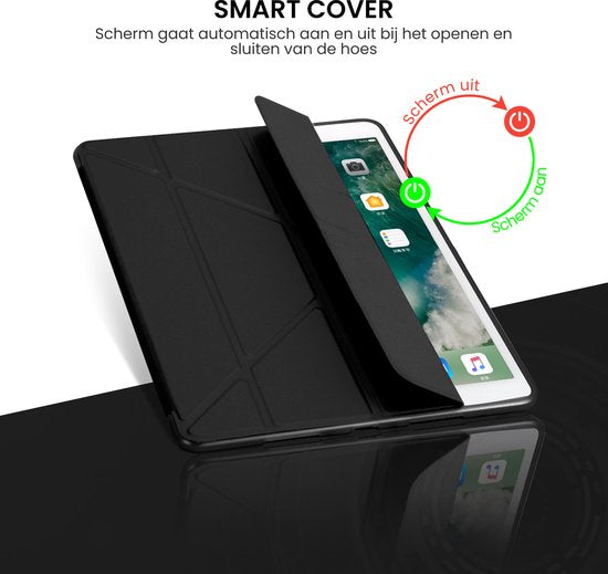Tablet-Hülle passend für iPad Hülle 2019 - Air 3 - 10,5 Zoll - Smart Cover - Schwarz